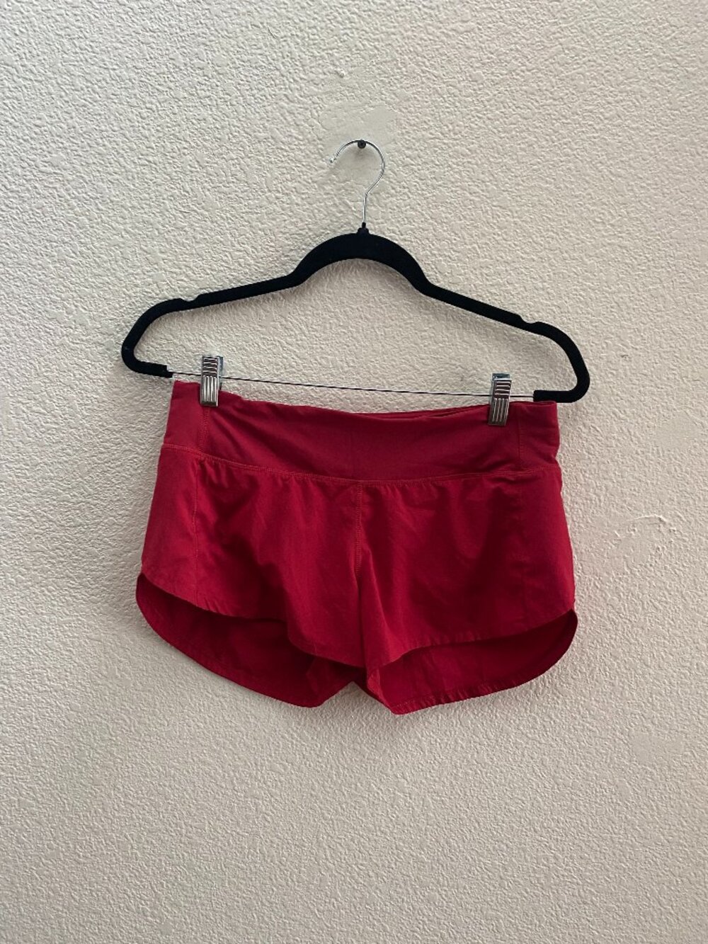 Lululemon Speed Up Shorts Lined Women’s Size 6 Red LW7AJBR Gym Fitness